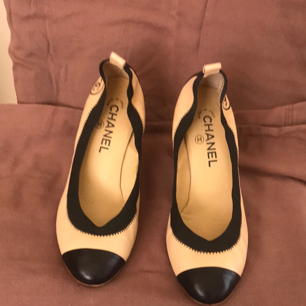 Chanel two tone pumps